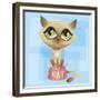 Anime Cat-Harry Briggs-Framed Giclee Print