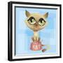 Anime Cat-Harry Briggs-Framed Giclee Print