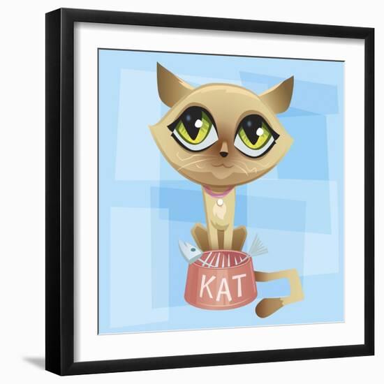 Anime Cat-Harry Briggs-Framed Giclee Print