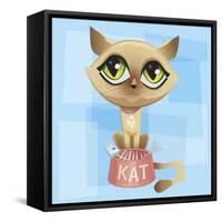 Anime Cat-Harry Briggs-Framed Stretched Canvas