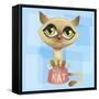 Anime Cat-Harry Briggs-Framed Stretched Canvas