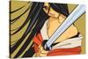 Anime Fighter with Sword-Harry Briggs-Stretched Canvas