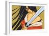 Anime Fighter with Sword-Harry Briggs-Framed Giclee Print