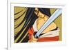 Anime Fighter with Sword-Harry Briggs-Framed Giclee Print