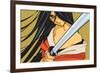 Anime Fighter with Sword-Harry Briggs-Framed Giclee Print