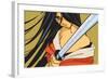 Anime Fighter with Sword-Harry Briggs-Framed Giclee Print