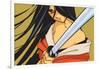 Anime Fighter with Sword-Harry Briggs-Framed Giclee Print