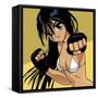 Anime Girl Fighter-Harry Briggs-Framed Stretched Canvas