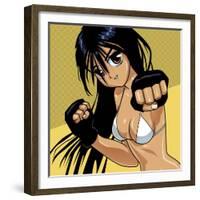 Anime Girl Fighter-Harry Briggs-Framed Giclee Print