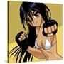 Anime Girl Fighter-Harry Briggs-Stretched Canvas