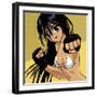 Anime Girl Fighter-Harry Briggs-Framed Premium Giclee Print