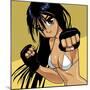 Anime Girl Fighter-Harry Briggs-Mounted Premium Giclee Print