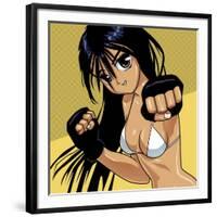 Anime Girl Fighter-Harry Briggs-Framed Giclee Print