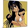 Anime Girl Fighter-Harry Briggs-Mounted Giclee Print