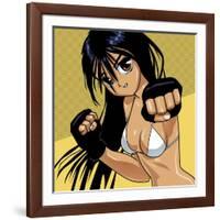 Anime Girl Fighter-Harry Briggs-Framed Giclee Print