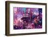 Anime Street Scene Computer Generated-iKinoto-Framed Photographic Print