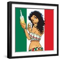 Anime Tequila Girl-Harry Briggs-Framed Giclee Print