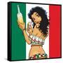 Anime Tequila Girl-Harry Briggs-Framed Stretched Canvas