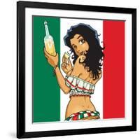 Anime Tequila Girl-Harry Briggs-Framed Giclee Print