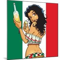 Anime Tequila Girl-Harry Briggs-Mounted Giclee Print