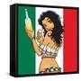 Anime Tequila Girl-Harry Briggs-Framed Stretched Canvas