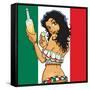 Anime Tequila Girl-Harry Briggs-Framed Stretched Canvas