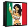 Anime Tequila Girl-Harry Briggs-Framed Stretched Canvas