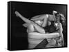 Anita Ekberg (b/w photo)-null-Framed Stretched Canvas