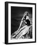 Anita Ekberg Hollywood sex symbol actress (b/w photo)-null-Framed Photo