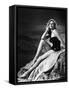 Anita Ekberg Hollywood sex symbol actress (b/w photo)-null-Framed Stretched Canvas