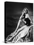 Anita Ekberg Hollywood sex symbol actress (b/w photo)-null-Stretched Canvas