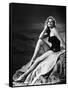 Anita Ekberg Hollywood sex symbol actress (b/w photo)-null-Framed Stretched Canvas