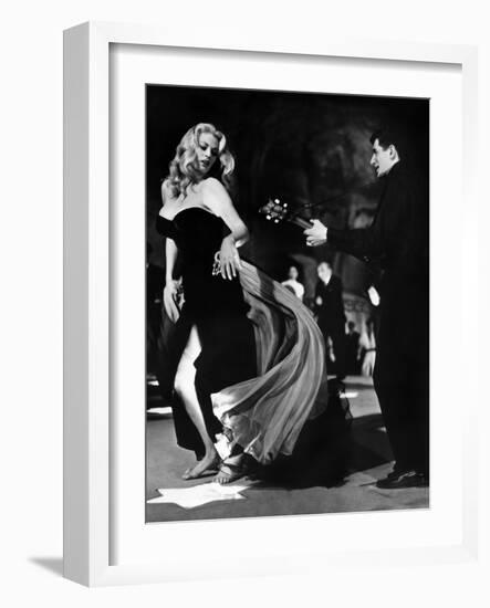 Anita Ekberg, La Dolce Vita, Federico Fellini, 1960 (b/w photo)-null-Framed Photo