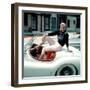 Anita Ekberg, on Her Jaguar, Late 1950s-null-Framed Photo