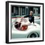 Anita Ekberg, on Her Jaguar, Late 1950s-null-Framed Photo