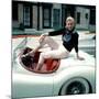 Anita Ekberg, on Her Jaguar, Late 1950s-null-Mounted Photo