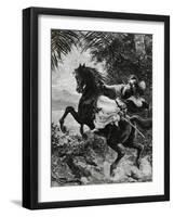 Anita Garibaldi at Crossing on Canvas River, Uruguay-Jessie White Mario-Framed Giclee Print