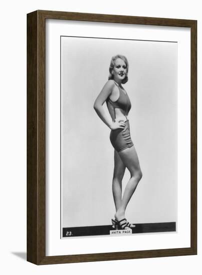 Anita Page, American Film Actress, C1938-null-Framed Giclee Print