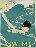 Swim! Poster-Anita Parkhurst-Framed Stretched Canvas