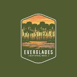 Everglades National Park Emblem Patch Icon Illustration-anjar suwarno-Mounted Photographic Print