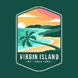 Virgin Islands National Park Emblem Patch Icon Illustration on Dark Background-anjar suwarno-Framed Photographic Print