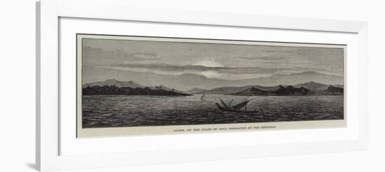 Anjer, on the Coast of Java, Destroyed by the Eruption-null-Framed Giclee Print