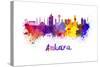 Ankara Skyline in Watercolor-paulrommer-Stretched Canvas