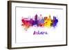 Ankara Skyline in Watercolor-paulrommer-Framed Art Print