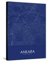 Ankara, Turkey Blue Map-null-Stretched Canvas