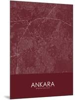 Ankara, Turkey Red Map-null-Mounted Poster