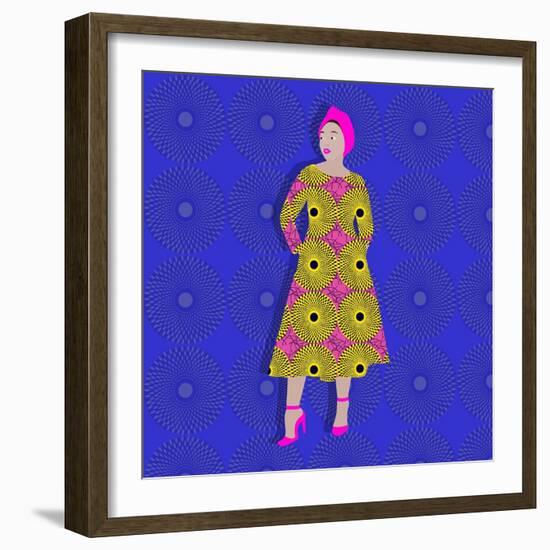 Ankara Wow-Claire Huntley-Framed Giclee Print