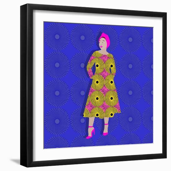 Ankara Wow-Claire Huntley-Framed Giclee Print