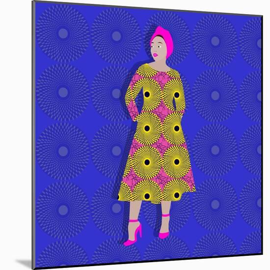 Ankara Wow-Claire Huntley-Mounted Giclee Print