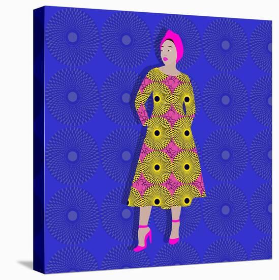 Ankara Wow-Claire Huntley-Stretched Canvas